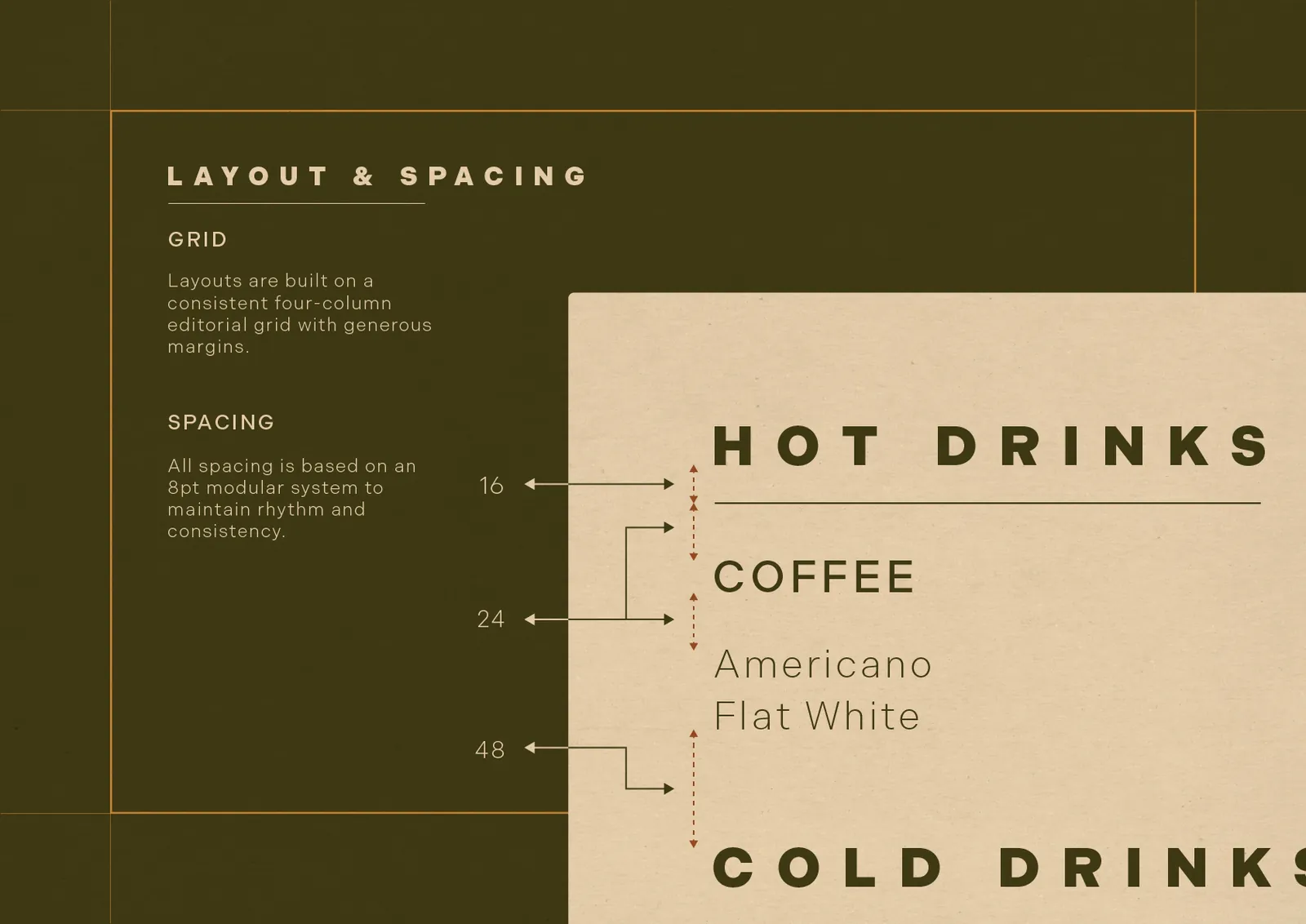Harbor & Co. layout and spacing